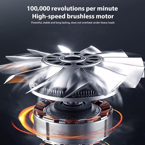 Multi Purpose 100000RPM Air Blower with Housing 5 Speed Settings for Indoor Outdoor Use Powerful Cordless in Kuwait