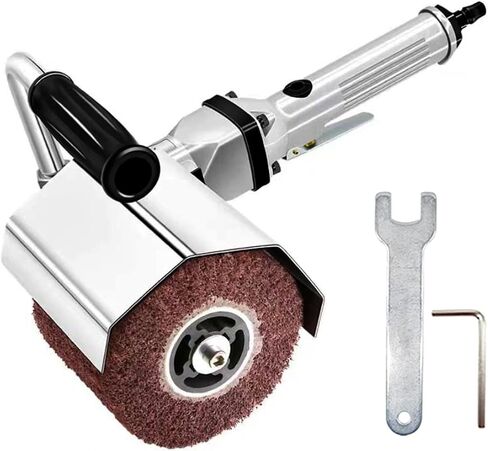 Burnishing Polishing Machine,Pneumatic Surface Conditioning Tool,Handheld Wheel Polisher Sander Wire Drawing Machine for Stainless Steel Metal Wood Polishing,2500RMP in Kuwait