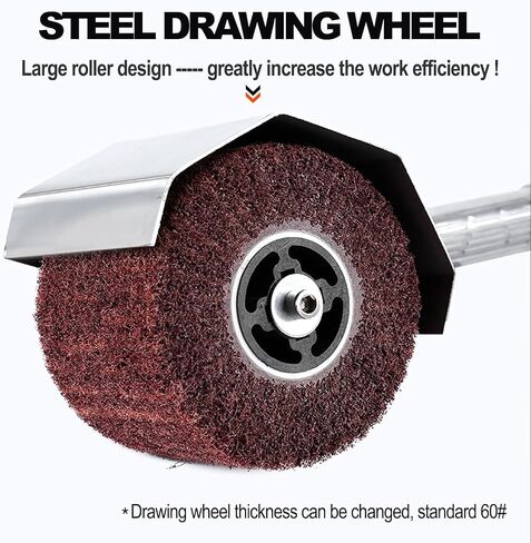 Burnishing Polishing Machine,Pneumatic Surface Conditioning Tool,Handheld Wheel Polisher Sander Wire Drawing Machine for Stainless Steel Metal Wood Polishing,2500RMP in Kuwait