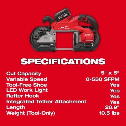 2929-22 Portable Cordless Band Saw for Milwaukee M18 Deep Cut Band Saw Kit | Power Saw in Kuwait