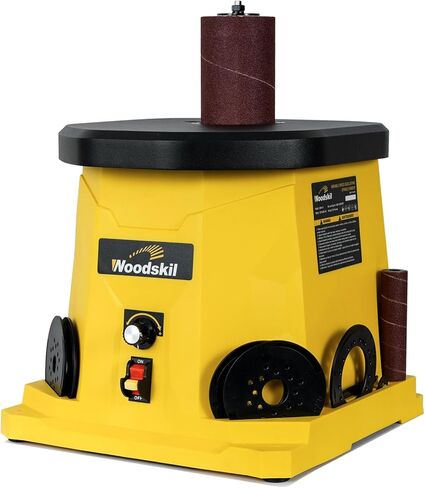 Woodskil Variable Speed Oscillating Spindle Sander for Wood,4A | Spindle Sander with 1000-1800RPM,6 Sleeves,Compact Design for Curved Edges,Contours,Slots,Detail Work in Kuwait