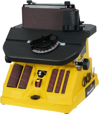Woodskil Variable Speed Oscillating Spindle Sander for Wood,4A | Spindle Sander with 1000-1800RPM,6 Sleeves,Compact Design for Curved Edges,Contours,Slots,Detail Work in Kuwait