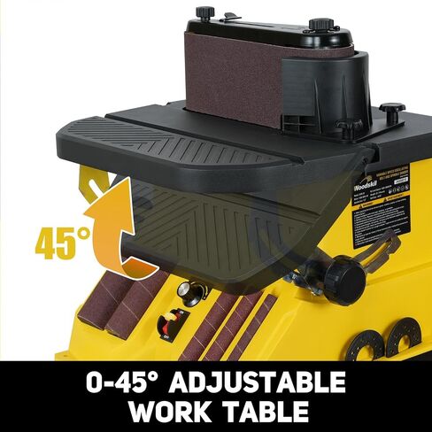 Woodskil Variable Speed Oscillating Spindle Sander for Wood,4A | Spindle Sander with 1000-1800RPM,6 Sleeves,Compact Design for Curved Edges,Contours,Slots,Detail Work in Kuwait