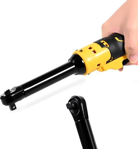 3/8" Electric Cordless Ratchet Wrench Compatible with Dewalt 20V Series Batteries, 80 N.m Battery Powered Slim Power Ratchet Driver with Extended 6" Neck LED Light Variable Speed Trigger (Tool Only) in Kuwait