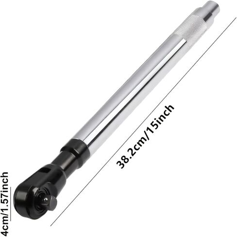 1/2" Offset Extension Wrench for Electric Drill with Detachable Adapter | for 1/2", 1/4", 3/8" Sockets, for Tight Spaces in Kuwait