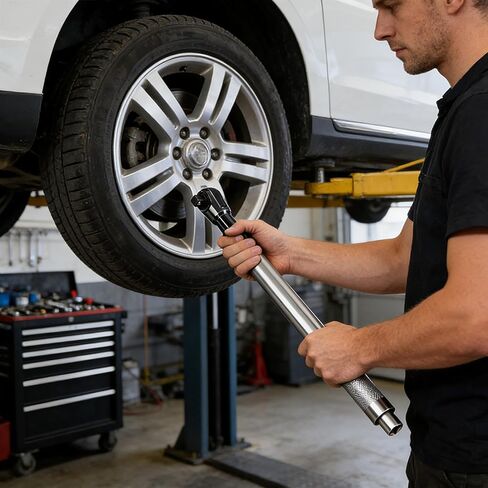 1/2" Offset Extension Wrench for Electric Drill with Detachable Adapter | for 1/2", 1/4", 3/8" Sockets, for Tight Spaces in Kuwait
