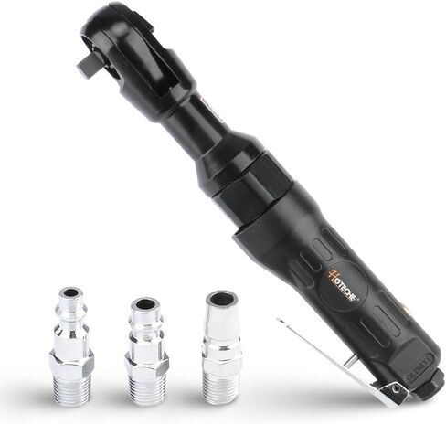 Hoteche 1/2-Inch Air Ratchet Wrench, 65 Ft-lb Max Torque Pneumatic Ratchet Tool, High Speed Professional Air Powered Socket Wrench for Automotive Repair and Tight Spaces, 1/4" Air Inlet in Kuwait