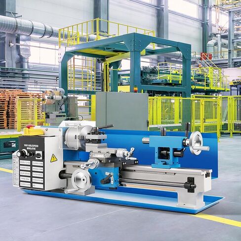 9"X30" Mini Metal Lathe Benchtop Machine – 1100w Variable Speed (0-3000 RPM), Heavy-Duty Iron Construction with 3-Jaw Chuck, Tool Box & Light for Precision Metal Turning in Kuwait