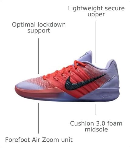 Nike Sabrina 3 "Radiant Basketball Shoes (Barely Grape/Magic Ember/Bright Peach/Black) Size 5 in Kuwait
