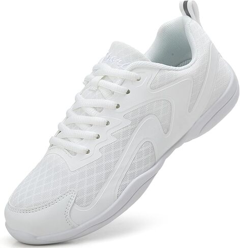 Cheer Shoes Girls Women Flexible for Cheerleading White Black | Lightweight Non‑Slip Bottom Design Ideal for Adult Youth Cheerleader Gymnastics Dance Tumbling and Daily Athletic Training in Kuwait