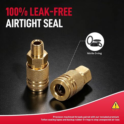 60Pcs 1/4" NPT Quick Connect Air Hose Fittings Kit for Air Compressor, Couplers, Plugs & Adapters Set, Pneumatic Air Line Accessories, O-Rings, Storage Case, 300 PSI in Kuwait