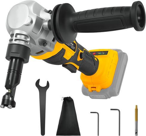 Cordless Metal Nibbler for Dewalt 20V Battery, 30000 RPM Brushless Nibbler Metal Cutter, Electric Nibbler with Assist Handle & 2 Blades for Metal Cutting, Stainless Steel and Aluminum(No Battery) in Kuwait