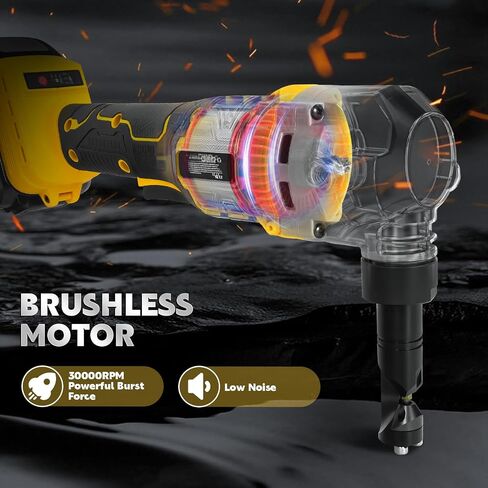 Cordless Metal Nibbler for Dewalt 20V Battery, 30000 RPM Brushless Nibbler Metal Cutter, Electric Nibbler with Assist Handle & 2 Blades for Metal Cutting, Stainless Steel and Aluminum(No Battery) in Kuwait