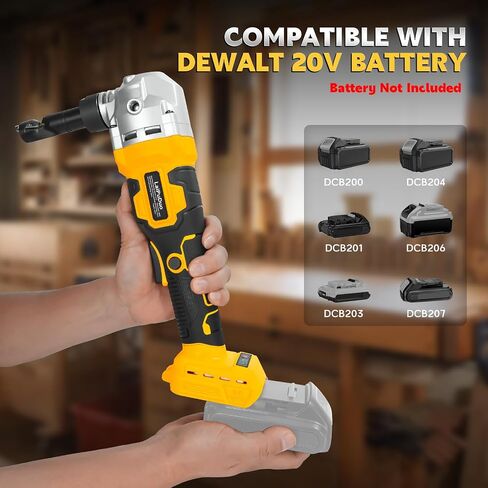 Cordless Metal Nibbler for Dewalt 20V Battery, 30000 RPM Brushless Nibbler Metal Cutter, Electric Nibbler with Assist Handle & 2 Blades for Metal Cutting, Stainless Steel and Aluminum(No Battery) in Kuwait