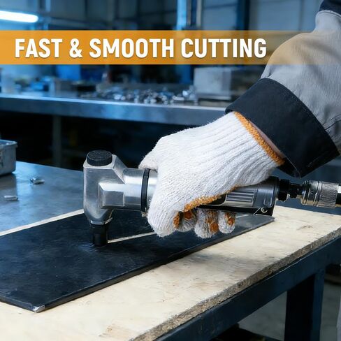 Hoteche Air Nibbler, 3600RPM Pneumatic Metal Cutter for 0.5-1.2MM Iron & Aluminum, Silver, Color Box Packaging in Kuwait