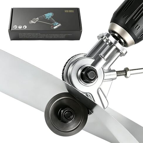 Nibbler Metal Cutter, Upgraded Sheet Metal Cutter for Drill – Heavy-Duty Metal Nibbler Drill Attachment with 7-Piece Kit, Cuts Iron, Steel, Aluminum, Copper & Plastic Up to 1mm in Kuwait