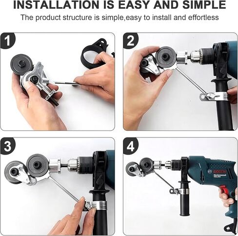 Nibbler Metal Cutter, Upgraded Sheet Metal Cutter for Drill – Heavy-Duty Metal Nibbler Drill Attachment with 7-Piece Kit, Cuts Iron, Steel, Aluminum, Copper & Plastic Up to 1mm in Kuwait