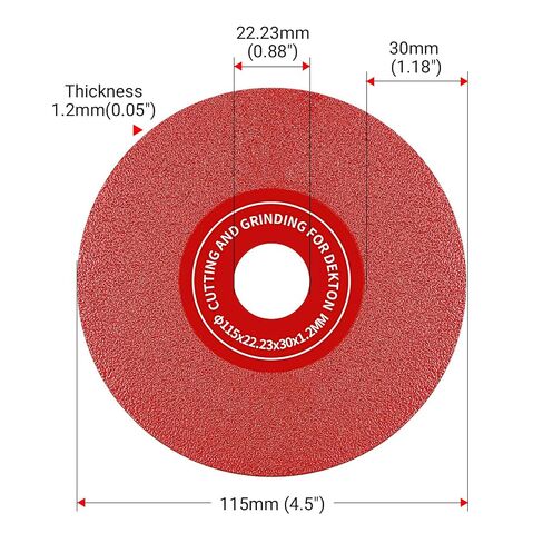 LOZLIN Tile Glass Cutter Diamond Saw Blades 4-1/2" for Angle Grinder, 7/8" Arbor，Dry Wet Cutting Disc for Porcelain, Glass, Ceramic, Marble, Stone-3 Packs in Kuwait