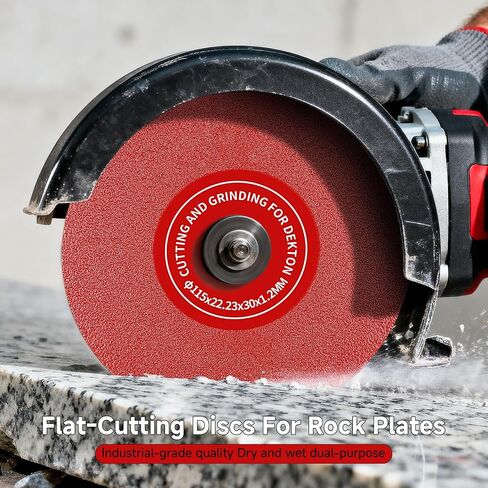 LOZLIN Tile Glass Cutter Diamond Saw Blades 4-1/2" for Angle Grinder, 7/8" Arbor，Dry Wet Cutting Disc for Porcelain, Glass, Ceramic, Marble, Stone-3 Packs in Kuwait