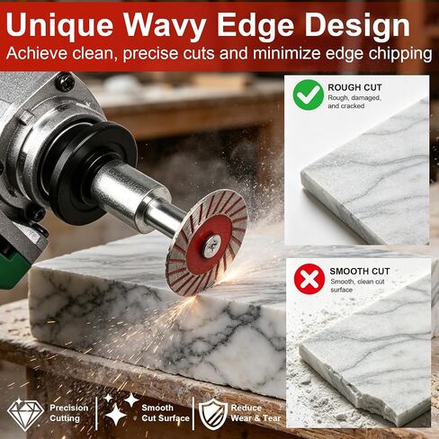1.57" Diamond Saw Blades Set with Removable Flange (5/8-11 Thread), Mini Diamond Cutting Disc for Grinder Stone Tile Ceramic PVC (5* Blades + 2*Flanges + 5*Screws) in Kuwait