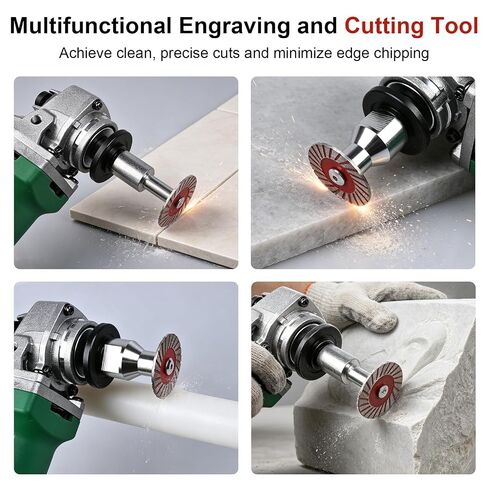 1.57" Diamond Saw Blades Set with Removable Flange (5/8-11 Thread), Mini Diamond Cutting Disc for Grinder Stone Tile Ceramic PVC (5* Blades + 2*Flanges + 5*Screws) in Kuwait