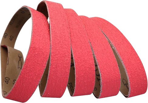 1 1/2 x 30 Inch Ceramic Sanding Belts 60 Grit, 10 Pack | for Pipe Tube Polisher Sander, for Metal Grinding, Knife Making in Kuwait