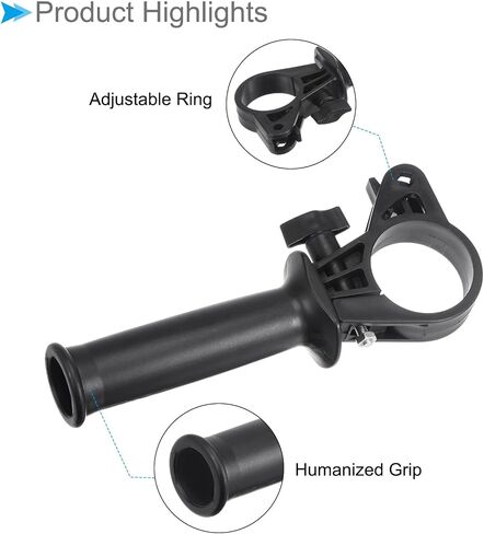 Adjustable Side Front Auxiliary Hammer Handle, 41-44mm Range Replacement Hammer Drill Side Handle - (Applications: for 13A Impact Drill) in Kuwait