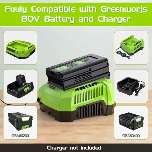 POWTREE Upgraded 6.0Ah Lithium Replacement for Greenworks 80V Battery PRO Compatible with Greenworks 80 Volt Max Battery GBA80200 GBA80300 GBA80400 GBA80500 GBA80250 Power Tools (Not for Kobalt) in Kuwait