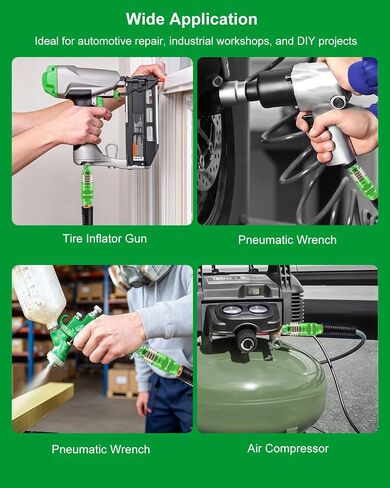 GODESON 4-Piece 1/4" NPT Air Hose Fittings, 5-in-1 Safety Universal Air Coupler and 3 Plugs, Accepts M V T A L Style Plugs, Steel/Aluminum, for Air Compressor Quick Connect Fittings with Teflon Tape in Kuwait
