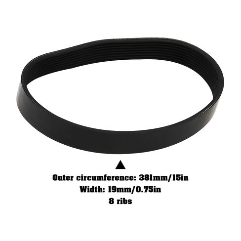 2Pcs Air Compressor Belt BT012100AV 8 Rib Compatible with Campbell Hausfeld 381x19mm in Kuwait