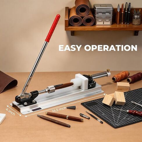 Pen Press for Making Pens with Spring-Loaded Design | Pen Press for Woodtruning Lathe Pen Make, Adjustable Assembly Rod with Three Limit Sliders in Kuwait