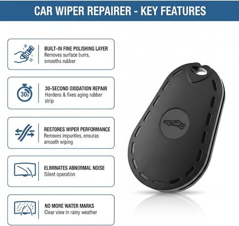 1pc Portable Car Wiper Repair Tool, handheld polisher to remove dirt, bird droppings and water marks. Scratch-safe for cars, motorcycles, RVs and boats. in Kuwait