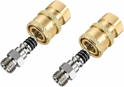 Airless Paint Sprayer Quick Connect Coupler 2-Pack, 1/4 Inch Stainless Steel or Brass Adapter, High Pressure Leak-Free Connector for Spray Gun Hose (Brass Finish) in Kuwait