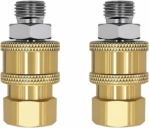 Airless Paint Sprayer Quick Connect Coupler 2-Pack, 1/4 Inch Stainless Steel or Brass Adapter, High Pressure Leak-Free Connector for Spray Gun Hose (Brass Finish) in Kuwait