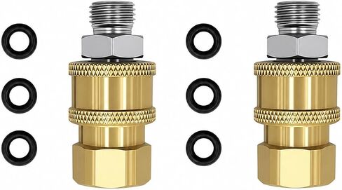 Airless Paint Sprayer Quick Connect Coupler 2-Pack, 1/4 Inch Stainless Steel or Brass Adapter, High Pressure Leak-Free Connector for Spray Gun Hose (Brass Finish) in Kuwait