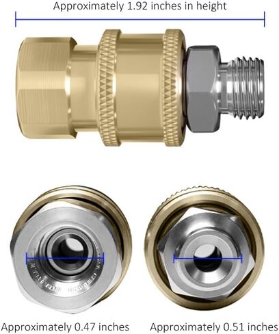 Airless Paint Sprayer Quick Connect Coupler 2-Pack, 1/4 Inch Stainless Steel or Brass Adapter, High Pressure Leak-Free Connector for Spray Gun Hose (Brass Finish) in Kuwait
