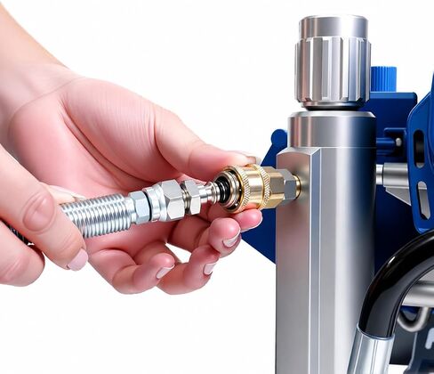 Airless Paint Sprayer Quick Connect Coupler 2-Pack, 1/4 Inch Stainless Steel or Brass Adapter, High Pressure Leak-Free Connector for Spray Gun Hose (Brass Finish) in Kuwait