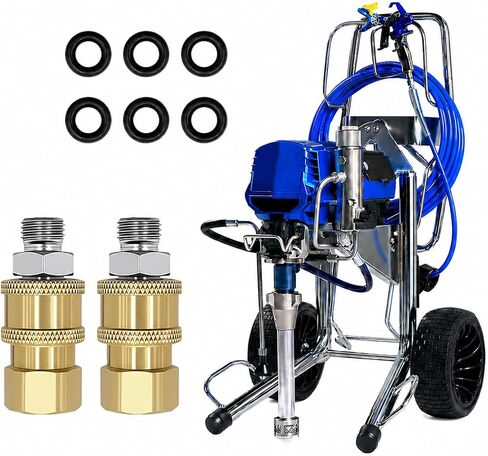 Airless Paint Sprayer Quick Connect Coupler 2-Pack, 1/4 Inch Stainless Steel or Brass Adapter, High Pressure Leak-Free Connector for Spray Gun Hose (Brass Finish) in Kuwait