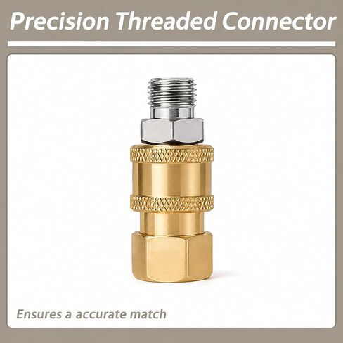 Airless Paint Sprayer Quick Connect Coupler 2-Pack, 1/4 Inch Stainless Steel or Brass Adapter, High Pressure Leak-Free Connector for Spray Gun Hose (Brass Finish) in Kuwait
