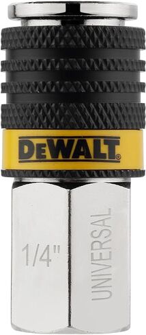 DEWALT 1/4" FNPT Female Universal Air Coupler with 6-Ball Quick Connect: Fits Industrial, Automotive, and ARO Plugs, 300 Max PSI in Kuwait