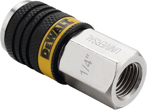 DEWALT 1/4" FNPT Female Universal Air Coupler with 6-Ball Quick Connect: Fits Industrial, Automotive, and ARO Plugs, 300 Max PSI in Kuwait