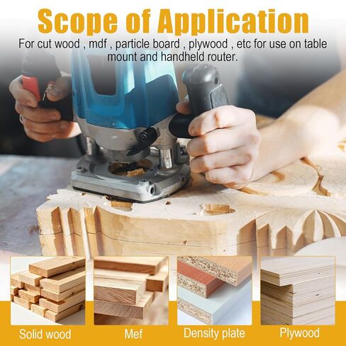 5 PCS Bullnose Router Bit Set 1/4-Inch Shank Half Round Bearing Bullnose | Woodworking Cutter 1/8" 3/16" 1/4" 5/16" 3/8" - Carbide Bearing Half Round Edge Router Bits for Door Table Cabinet Shelve in Kuwait