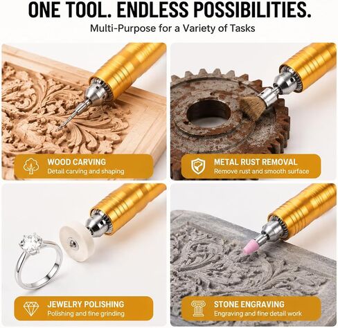 1000W Flex Shaft Grinder, 30000RPM Flex Shaft Rotary Tool with Foot Pedal, Variable Speed Hanging Carver, Metal Flex Shaft, Forward/Reverse for Jewelry Wood Metal in Kuwait