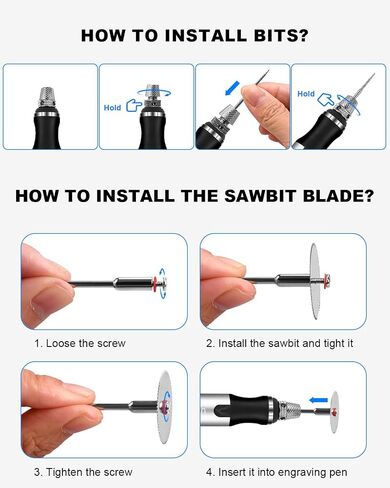 Cordless Rotary Tool, Mini Electric Engraving Pen, 34 Bits & 3-Speed Adjust, Practice Materialse & Stencil, Rotary Tool for 60+ Surfaces Cordless Engraver Pen for Artists & DIY in Kuwait