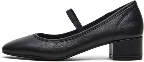 Women's Mary Jane Chunky Low Heel Pumps Square Toe Dress Shoes in Kuwait