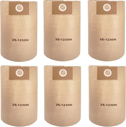 6 Pack 25-1230 Vacuum Bags Fit for Stanley 4-5 Gallon Vac: SL18129, SL18130 | Fit for Stanley 25-1230 4-5 Gallon Disposable Filter Bags, 2.8 HP Wet Dry Vacuum Bags in Kuwait