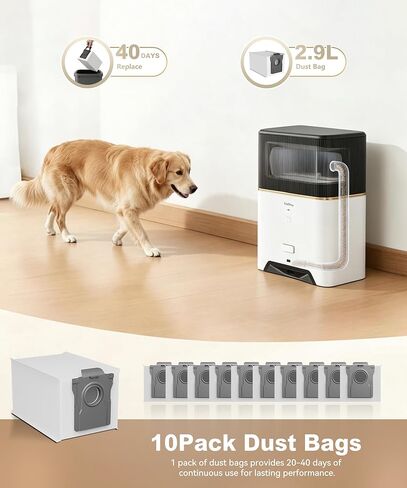 20Pcs Dust Bags Replacement for Ezzomy DXC1200 Touchless Automatic Vacuum Dustpan, 2.9L Large Capacity Disposable Vacuum Bags in Kuwait