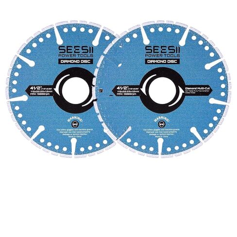SEESII 4.5" Segmented Diamond Saw Blade 2 Pack – Cutting Discs 4 1/2 for Angle Grinder Fast Cutting of Porcelain Tile, Ceramic, Brick, and Masonry, Angle Grinder Disc with 7/8 Inch Arbor (115mm) in Kuwait