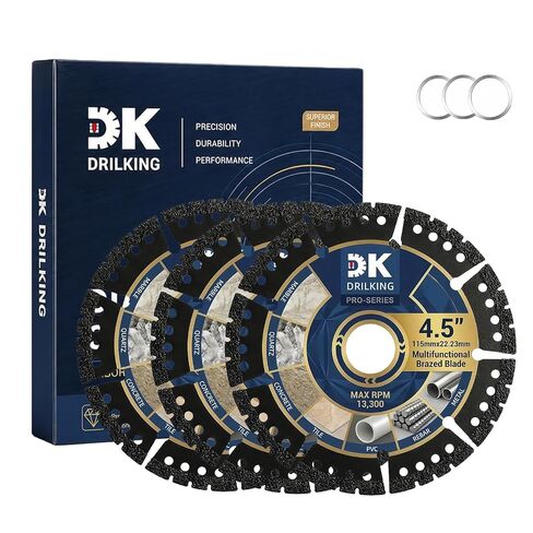 4-1/2 inch Diamond Blade for Angle Grinder - 3 Pack | Heavy Duty Cut-Off Discs for Cutting Tile Metal Marble Quartz Stone Plastic Concrete (115mm) in Kuwait