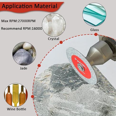 Mini Diamond Glass Cutting Disc - 5Pcs 2 Inch(50mm) Saw Blade and 1pc 5/8''-11 Flange for Glass Jade Marble Granite Artificial Stone Porcelain Tile Ceramic in Kuwait